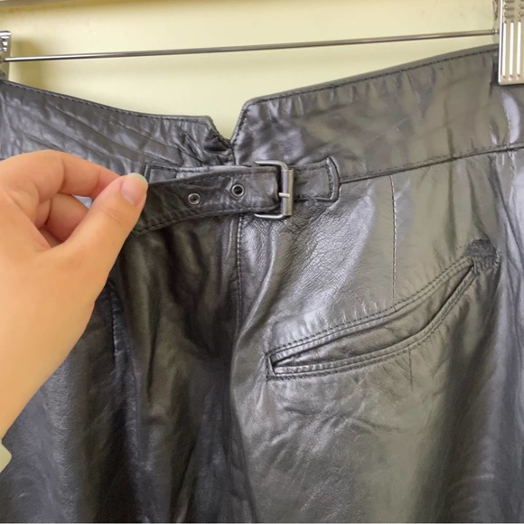 VNTG Michael Hoban for North Beach Leather Designer Leather Trouser Pants SZ 29 - Picture 4 of 16